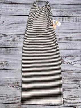 Gianni Bini Black and White Striped Halter Dress